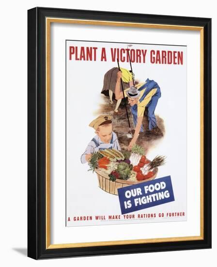 Plant a Victory Garden Poster-null-Framed Photographic Print