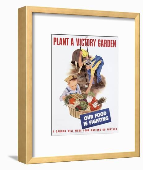 Plant a Victory Garden Poster-null-Framed Photographic Print