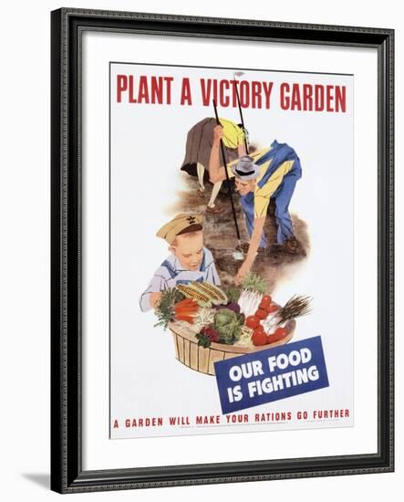 Plant a Victory Garden Poster-null-Framed Photographic Print