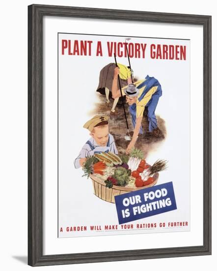 Plant a Victory Garden Poster-null-Framed Photographic Print