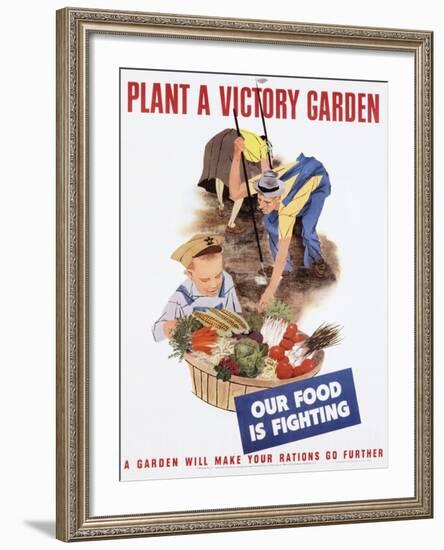 Plant a Victory Garden Poster-null-Framed Photographic Print