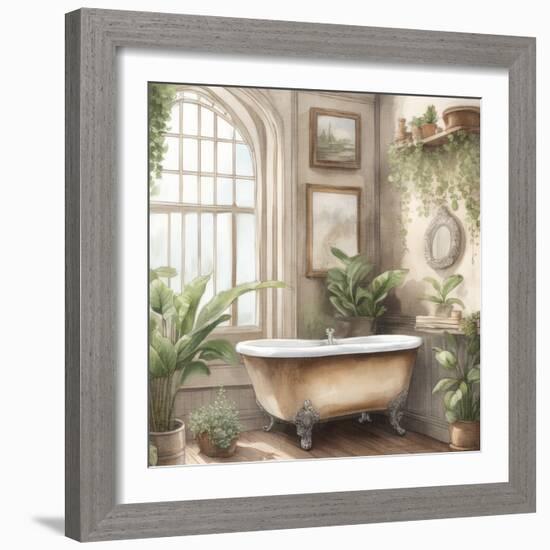 Plant Bath 1-Kimberly Allen-Framed Art Print