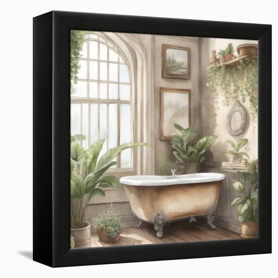 Plant Bath 1-Kimberly Allen-Framed Stretched Canvas