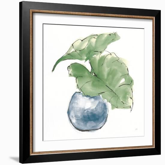 Plant Big Leaf III Dark Green-Chris Paschke-Framed Art Print