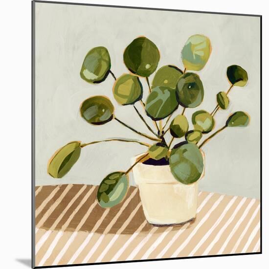 Plant on Stripes I-Victoria Barnes-Mounted Art Print