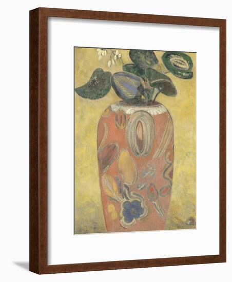 Plante verte dans une urne-Odilon Redon-Framed Giclee Print