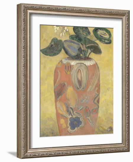 Plante verte dans une urne-Odilon Redon-Framed Giclee Print