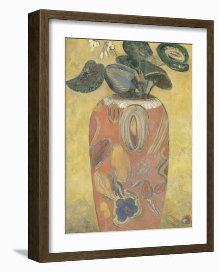 Plante verte dans une urne-Odilon Redon-Framed Giclee Print