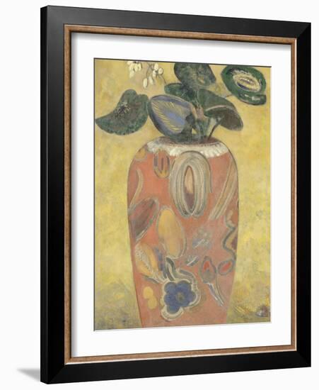 Plante verte dans une urne-Odilon Redon-Framed Giclee Print