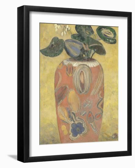 Plante verte dans une urne-Odilon Redon-Framed Giclee Print