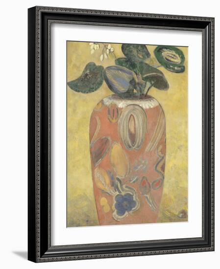 Plante verte dans une urne-Odilon Redon-Framed Giclee Print