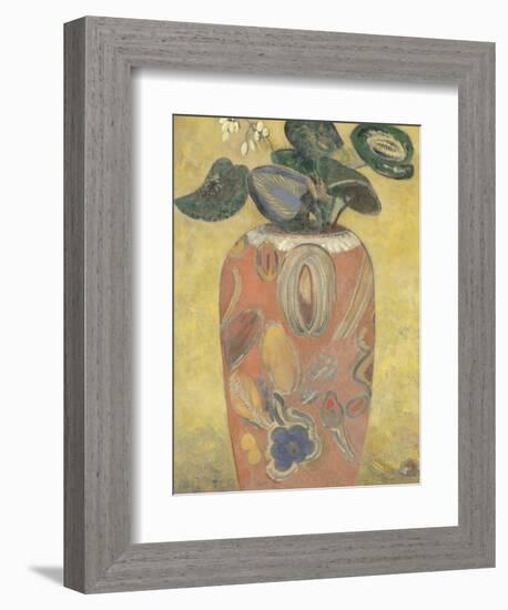 Plante verte dans une urne-Odilon Redon-Framed Giclee Print