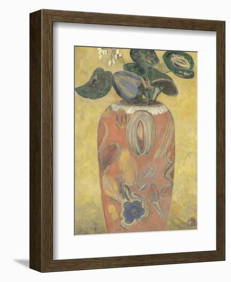 Plante verte dans une urne-Odilon Redon-Framed Giclee Print