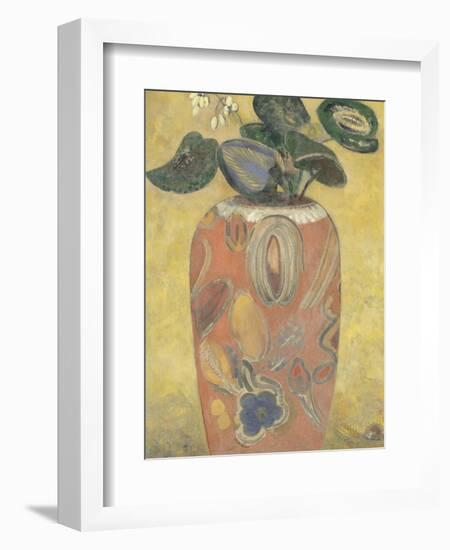 Plante verte dans une urne-Odilon Redon-Framed Giclee Print