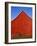 Planter in Front of Red Barn-Stuart Westmorland-Framed Photographic Print
