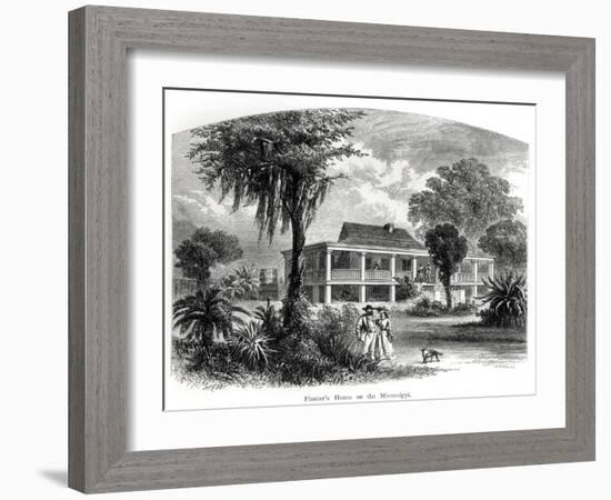 Planter's House on the Mississippi, Engraved by J.H. Ellawell-null-Framed Giclee Print