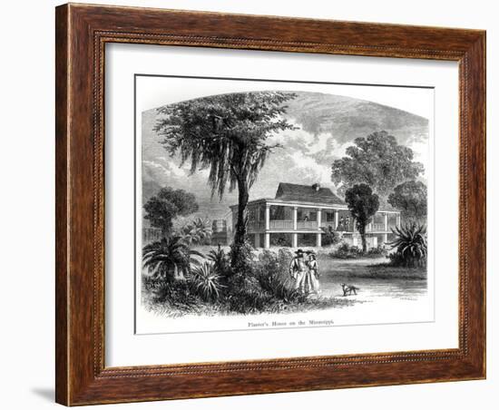 Planter's House on the Mississippi, Engraved by J.H. Ellawell-null-Framed Giclee Print