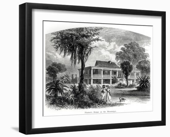 Planter's House on the Mississippi, Engraved by J.H. Ellawell-null-Framed Giclee Print