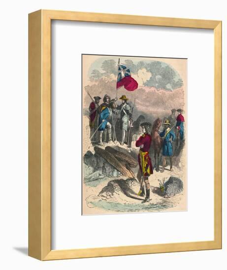 Planting of the Royal Flag on the Ruins of Fort Du Quesne, 1758-Unknown-Framed Giclee Print