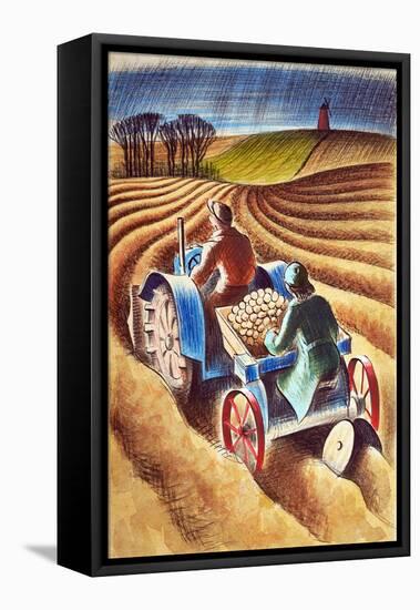 Planting Potatoes, 1953-Isabel Alexander-Framed Premier Image Canvas