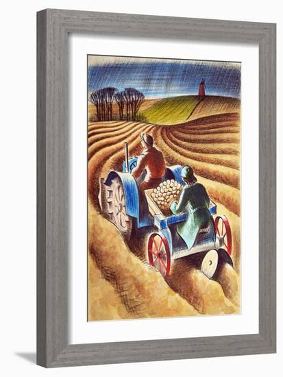 Planting Potatoes, 1953-Isabel Alexander-Framed Giclee Print