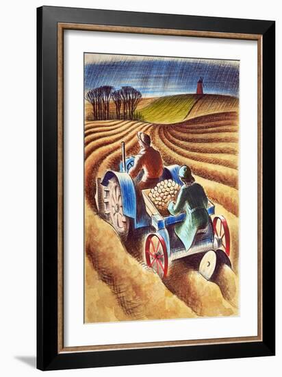 Planting Potatoes, 1953-Isabel Alexander-Framed Giclee Print