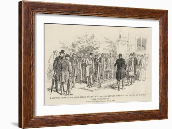 Planting Rose-Trees from Omar Khayyam's Tomb on Edward Fitzgerald's Grave-William 'Crimea' Simpson-Framed Giclee Print