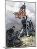 Planting the Union Flag on a Bastion, Siege of Vicksburg, 1863-null-Mounted Giclee Print