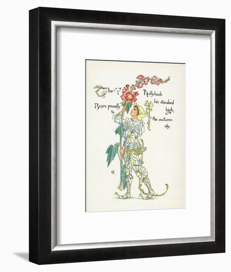 Plants, Althaea Rosea-Walter Crane-Framed Art Print