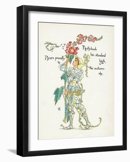 Plants, Althaea Rosea-Walter Crane-Framed Art Print