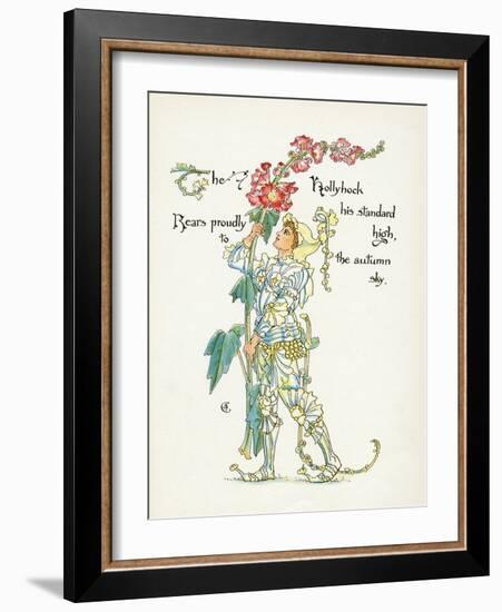 Plants, Althaea Rosea-Walter Crane-Framed Art Print