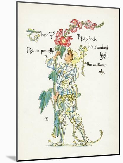 Plants, Althaea Rosea-Walter Crane-Mounted Art Print