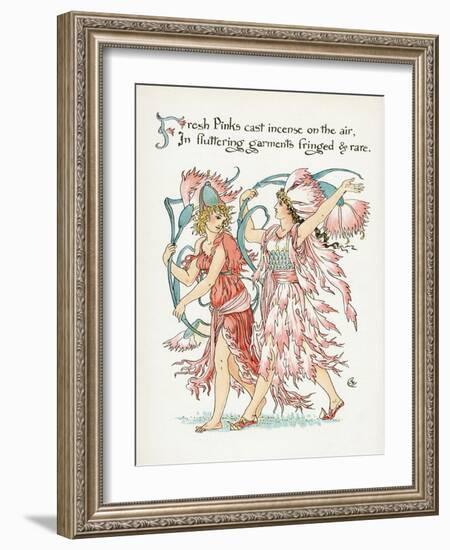 Plants, Dianthus Species-Walter Crane-Framed Art Print