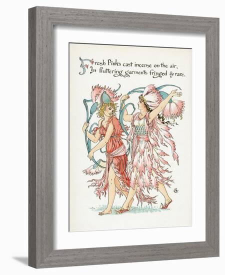 Plants, Dianthus Species-Walter Crane-Framed Art Print