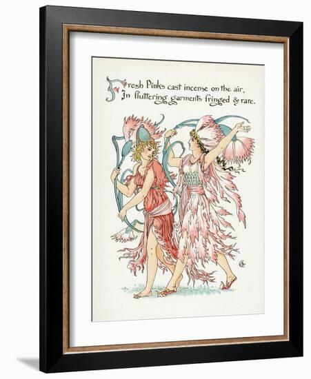 Plants, Dianthus Species-Walter Crane-Framed Art Print