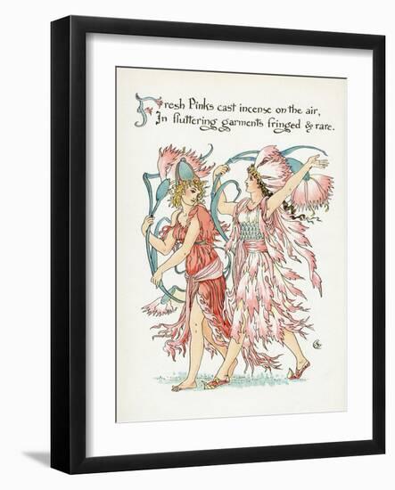 Plants, Dianthus Species-Walter Crane-Framed Art Print