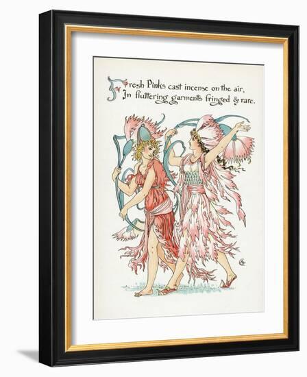 Plants, Dianthus Species-Walter Crane-Framed Art Print