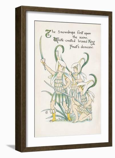 Plants, Galanthus-Walter Crane-Framed Art Print