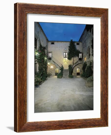 Plants in the Courtyard of a Castle, Sanluri, Sardinia, Italy-null-Framed Giclee Print