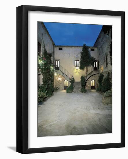 Plants in the Courtyard of a Castle, Sanluri, Sardinia, Italy-null-Framed Giclee Print