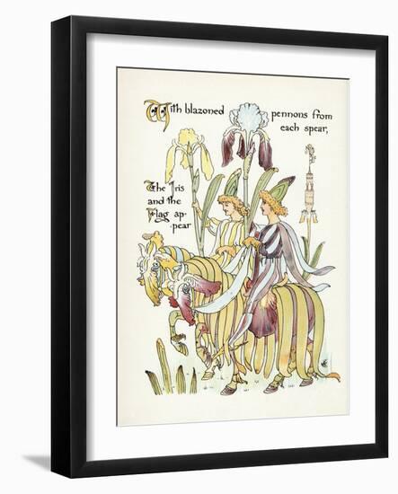 Plants, Iris-Walter Crane-Framed Art Print