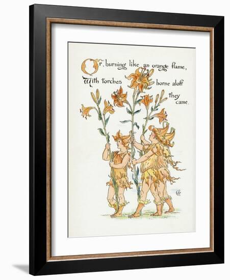 Plants, Lilium Species-Walter Crane-Framed Art Print