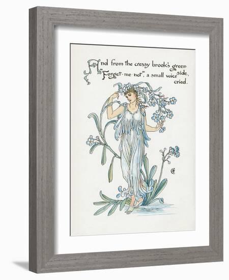 Plants, Myosotis-Walter Crane-Framed Art Print