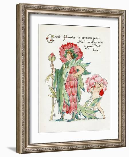 Plants, Paeonia-Walter Crane-Framed Art Print