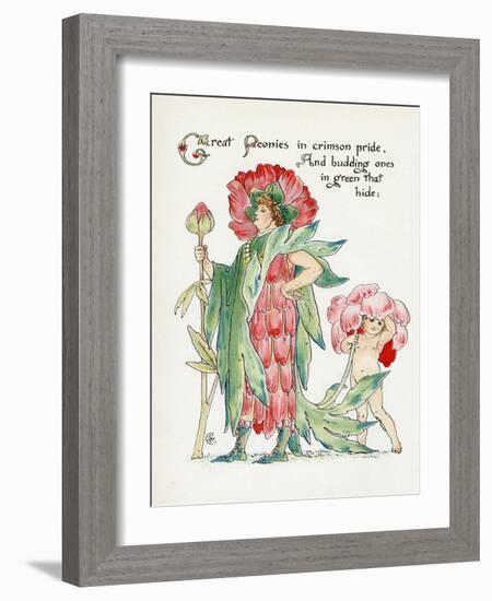 Plants, Paeonia-Walter Crane-Framed Art Print