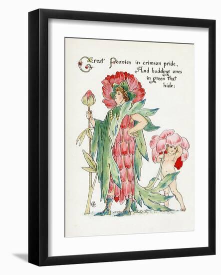 Plants, Paeonia-Walter Crane-Framed Art Print