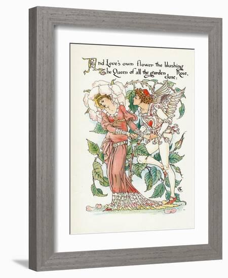 Plants, Rosa-Walter Crane-Framed Art Print