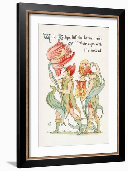 Plants, Tulipa-Walter Crane-Framed Art Print