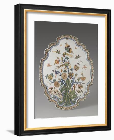 Plaque aux oiseaux branchés-null-Framed Giclee Print