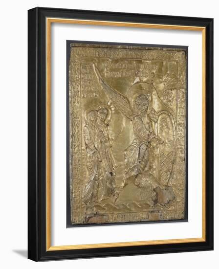 Plaque et couvercle à glissière du Reliquaire de la Pierre du Saint Sépulcre : Les Saintes Femmes-null-Framed Giclee Print